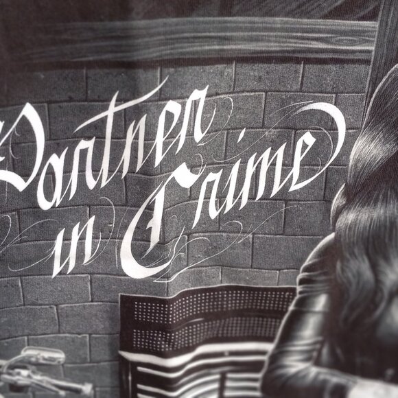 David Gonzales Art "Ride or Die" "Partners in Crime" Black T-Shirt Sz Medium (M) - Picture 5 of 15